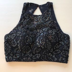 Gorgeous Sherri Hill heavily beaded bra Zipper Back Size 0